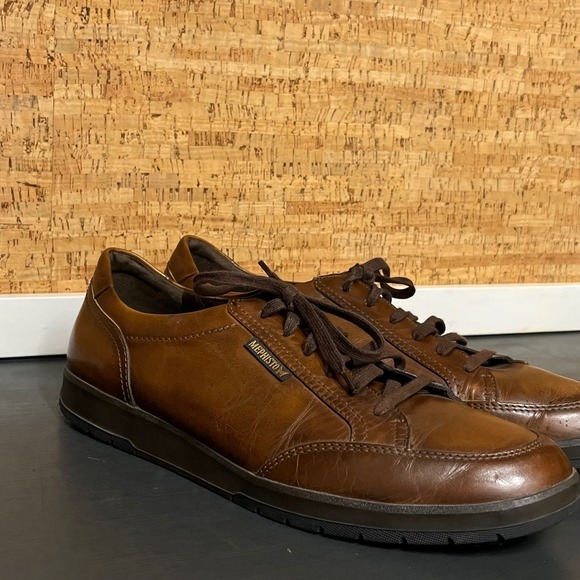 Mephisto Other - Mephisto Men Brown Leather Walking‎ Shoes Sneakers Made France worn Once size 12